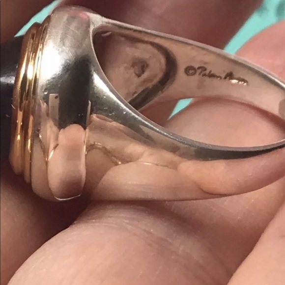 Tiffany & Co PALOMA PICASSO Sterling Silver 18k Gold Amethyst Sugar Loaf Ring - Picture 5 of 5